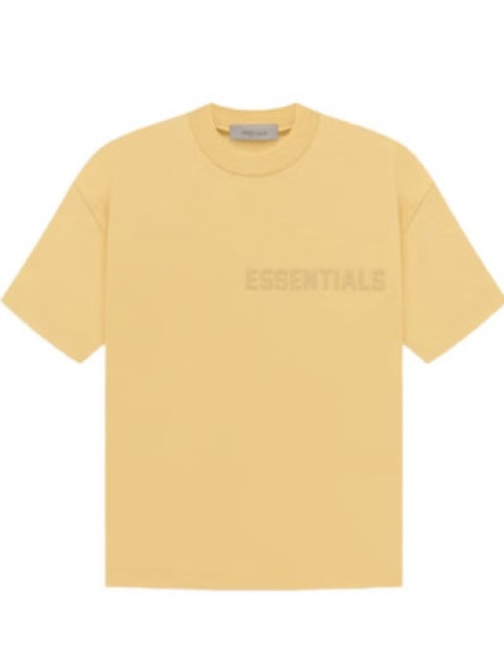 Fear of God ESSENTIALS Short Sleeve Crew T-Shirt in Pale Yellow